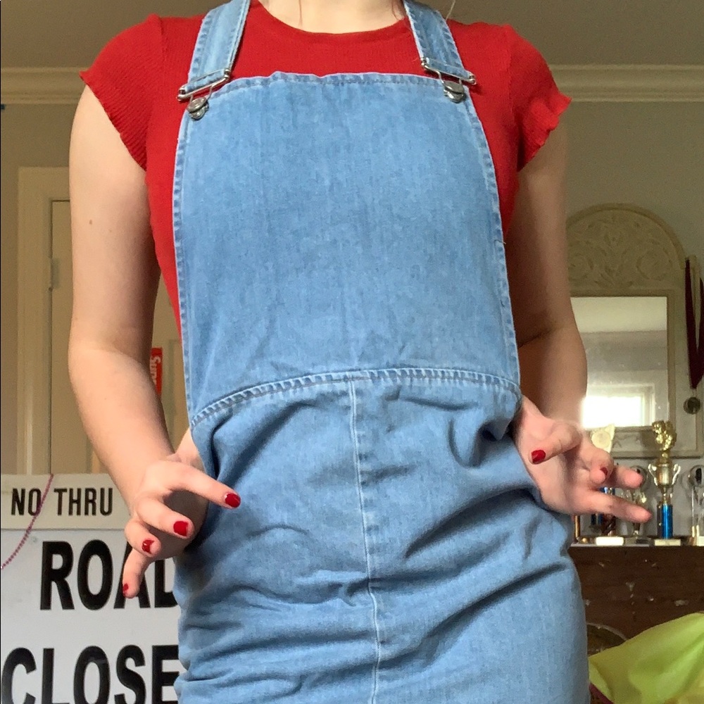 Topshop overall skirt